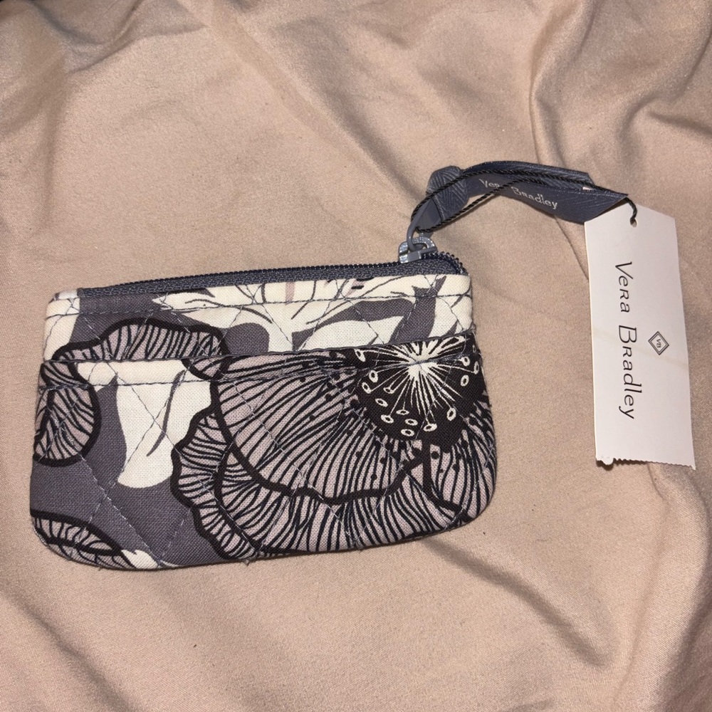 Vera Bradley Grey and White Floral wallet NWT